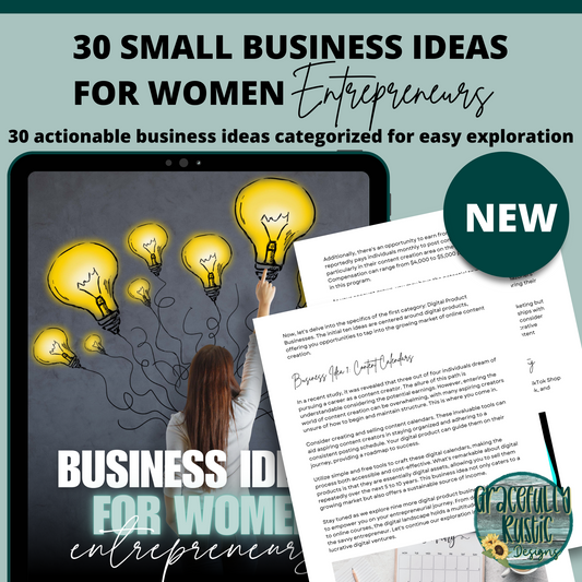 30 Business Ideas You Can Start Under $100: A Guide for Women Entrepreneurs | E-Book