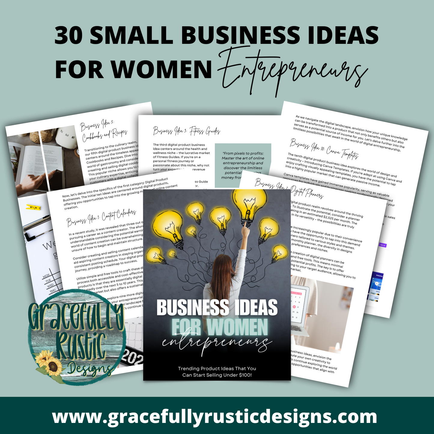 30 Business Ideas You Can Start Under $100: A Guide for Women Entrepreneurs | E-Book