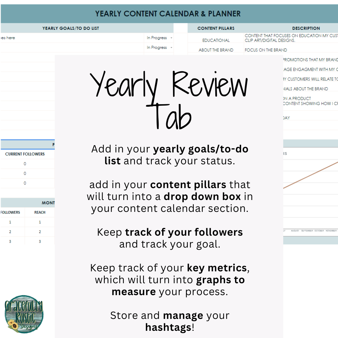 Social Media Content Calendar & Planner | Google Sheets Spreadsheet Template