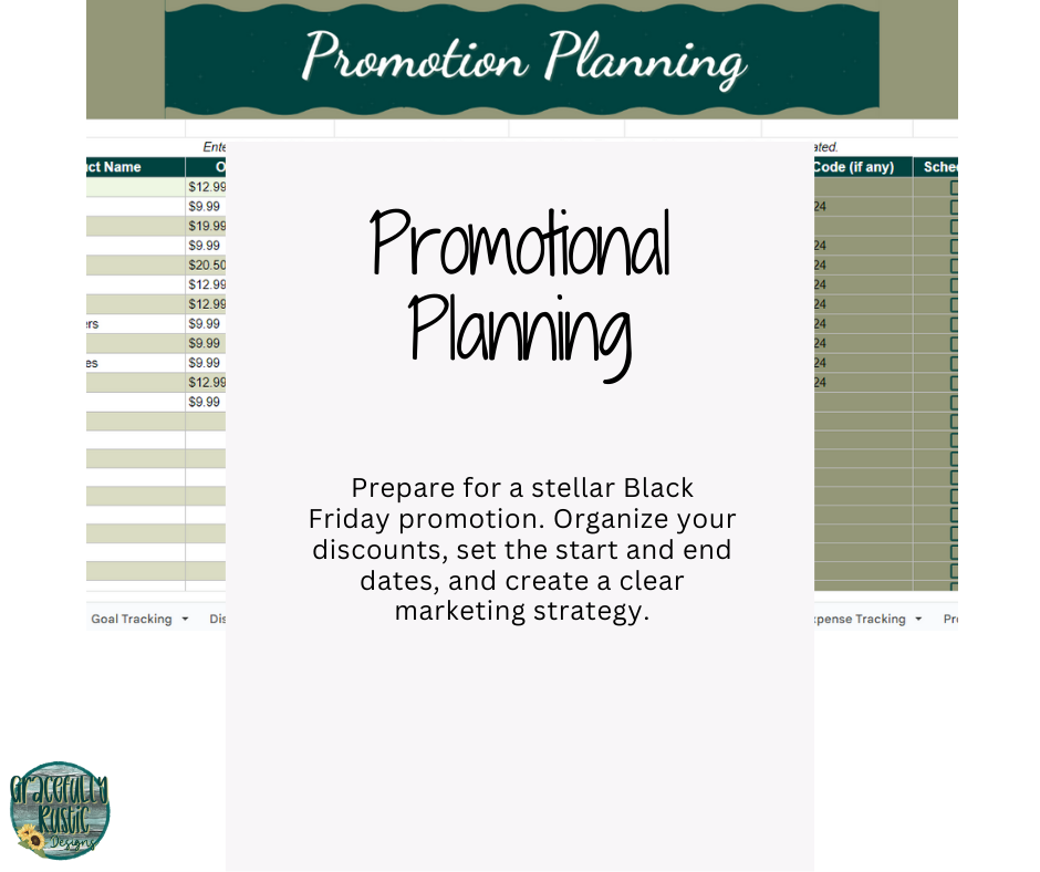 Black Friday Planner & Tracker | Google Sheets Spreadsheet Template