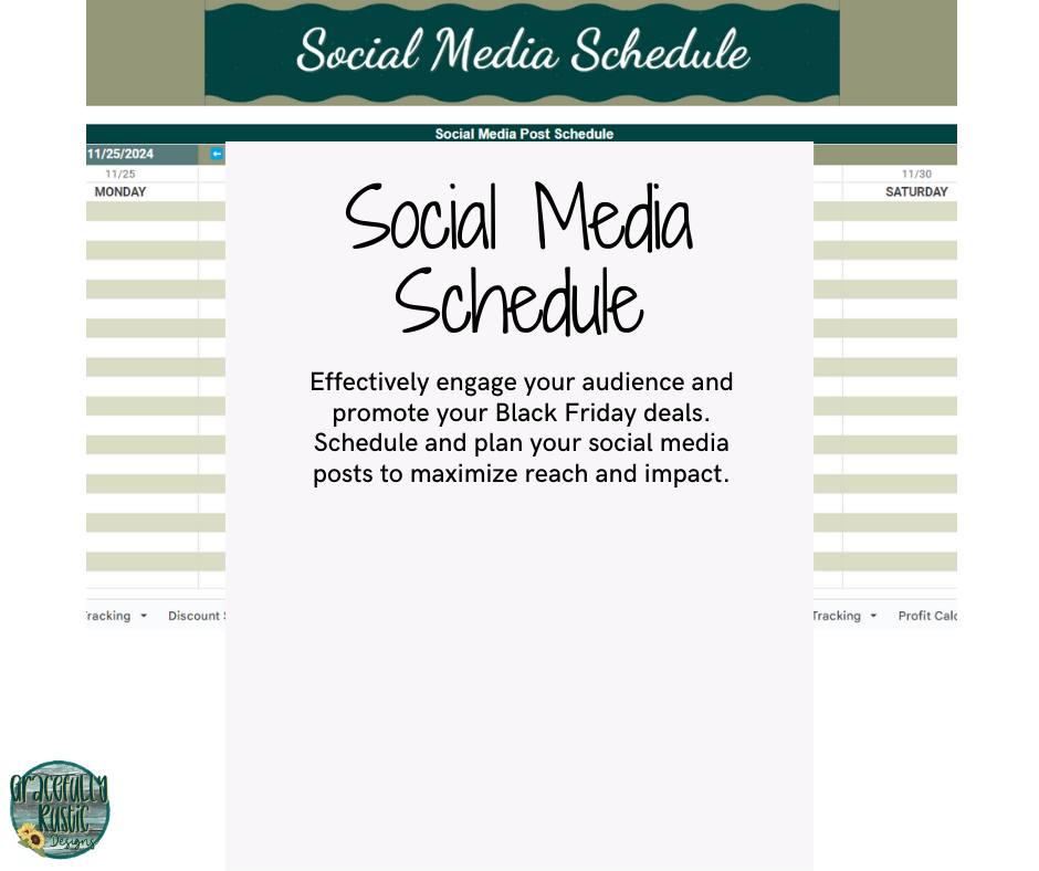 Black Friday Planner & Tracker | Google Sheets Spreadsheet Template