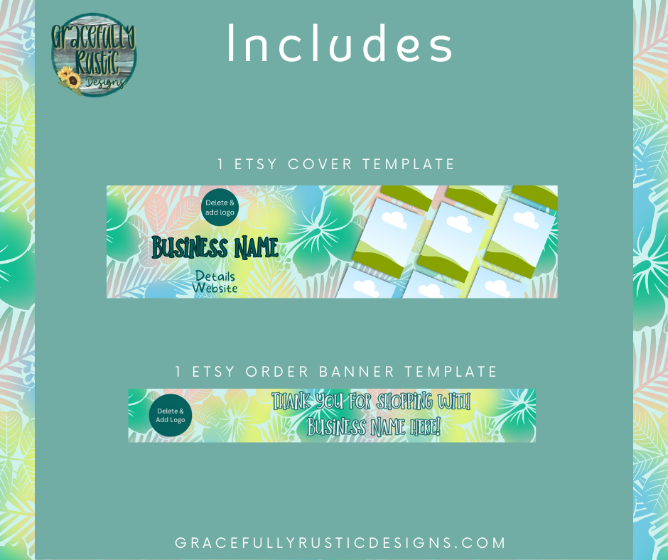 Beach Vibes Business Website Graphics Template Bundle