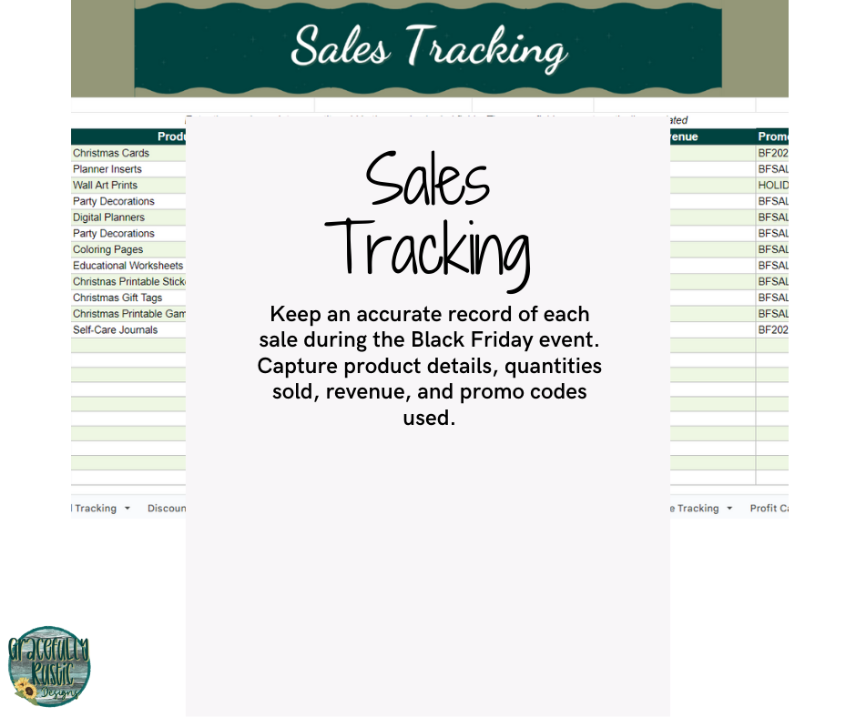 Black Friday Planner & Tracker | Google Sheets Spreadsheet Template