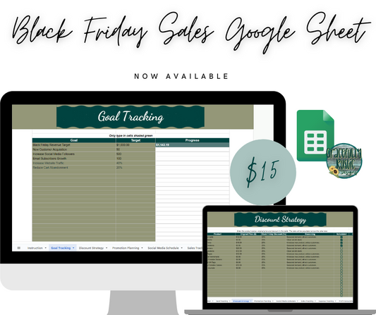 Black Friday Planner & Tracker | Google Sheets Spreadsheet Template