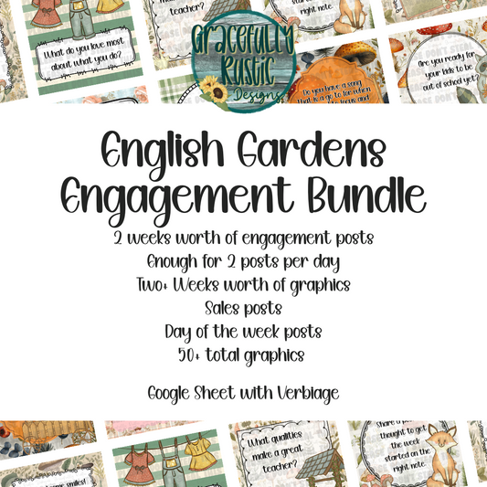 English Gardens | Cottage Core | Engagement Bundle