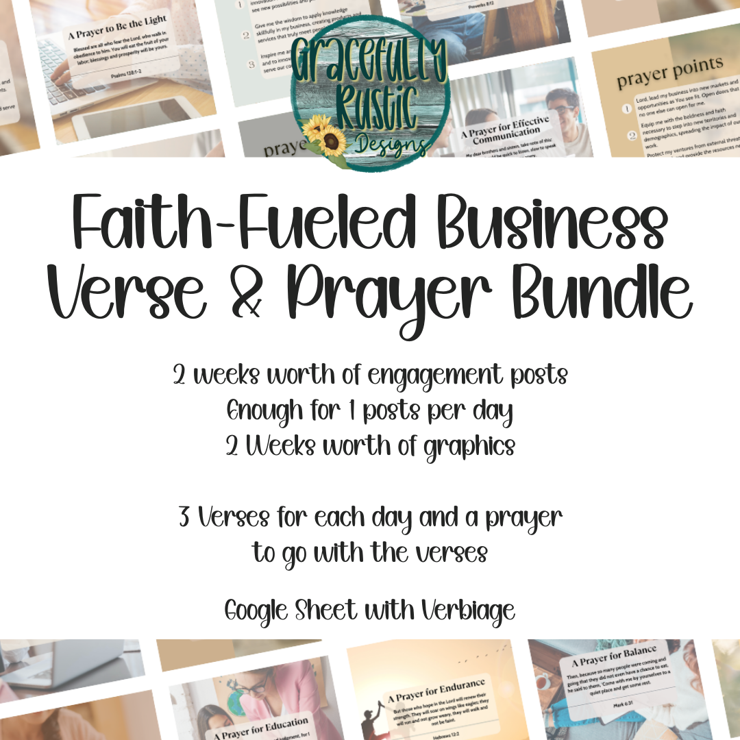 Faith-Fueled Business Verse & Prayer | Engagement Bundle