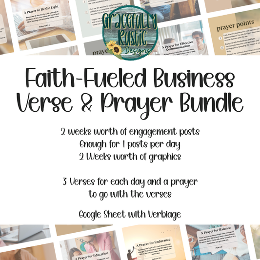 Faith-Fueled Business Verse & Prayer | Engagement Bundle