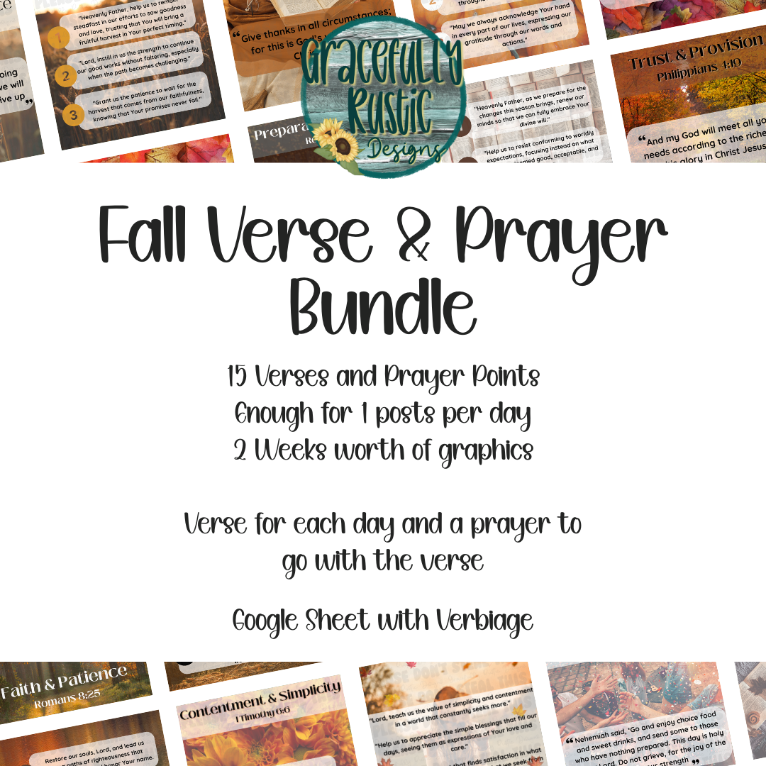 Fall Verse & Prayer | Engagement Bundle