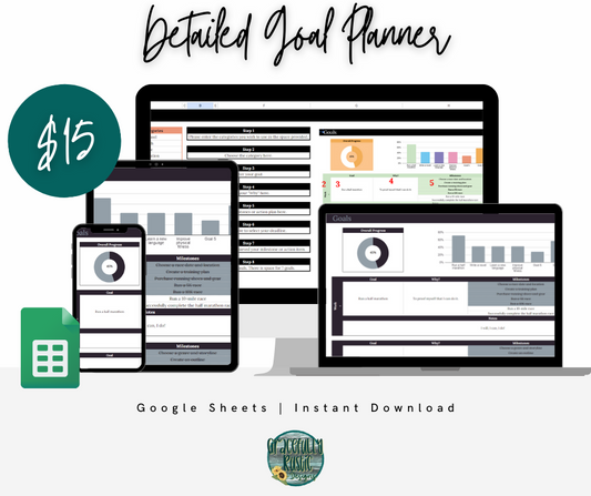 Detailed Goal Planner | Google Sheets Spreadsheet