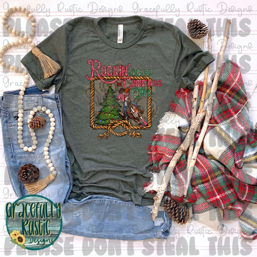 Barrel Racing Rockin Around Christmas Tree | Semi Exclusive Design