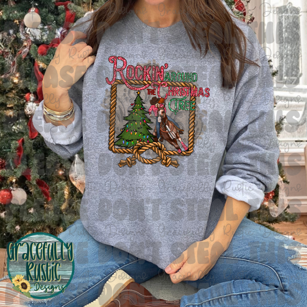 Barrel Racing Rockin Around Christmas Tree | Semi Exclusive Design