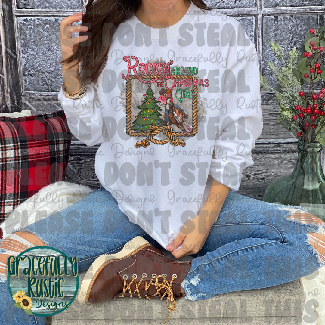 Barrel Racing Rockin Around Christmas Tree | Semi Exclusive Design