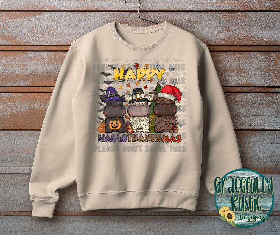 Cute Cows Happy HalloThanksMas | Semi Exclusive Design