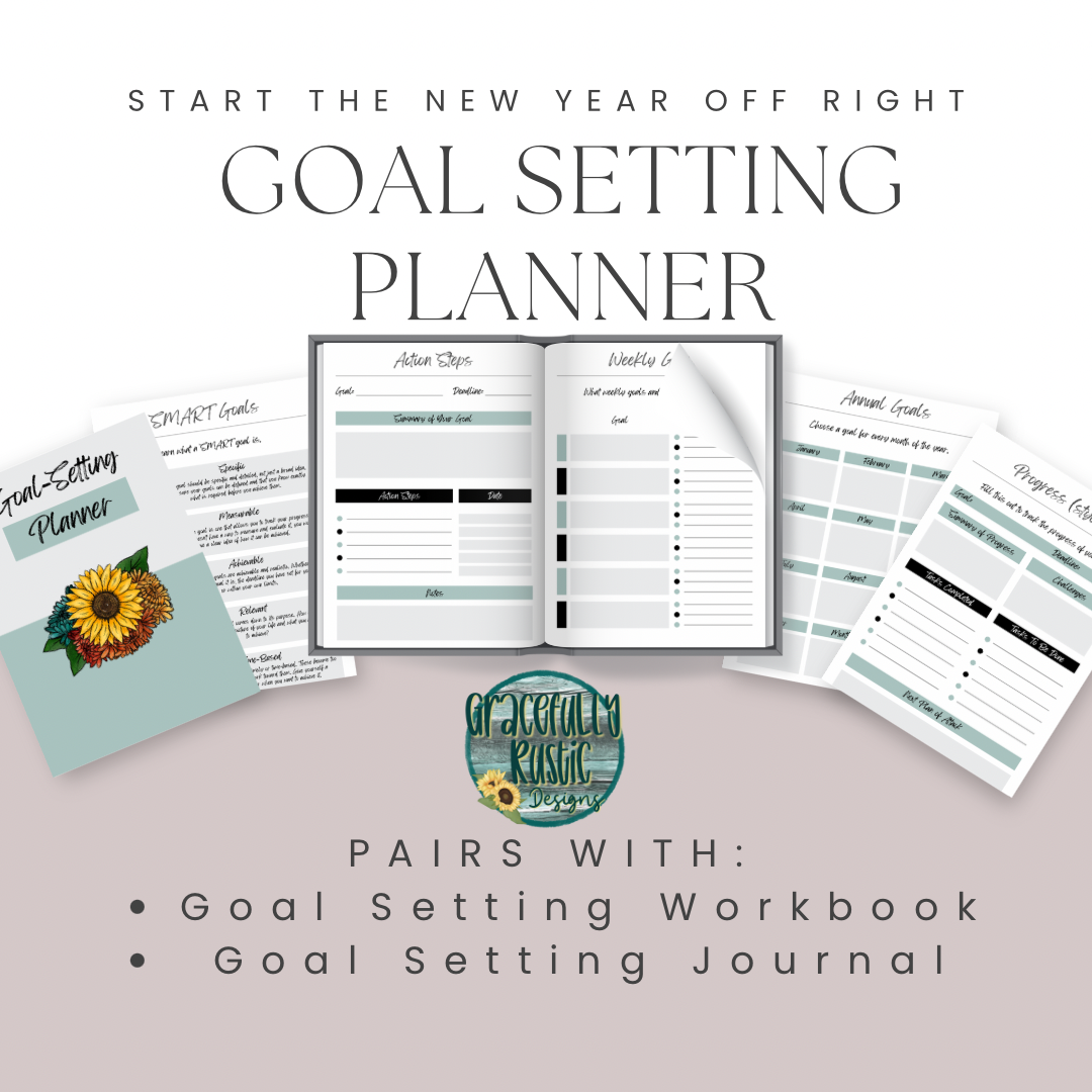 Goal-Setting Bundle (Planner, Journal, & Workbook)