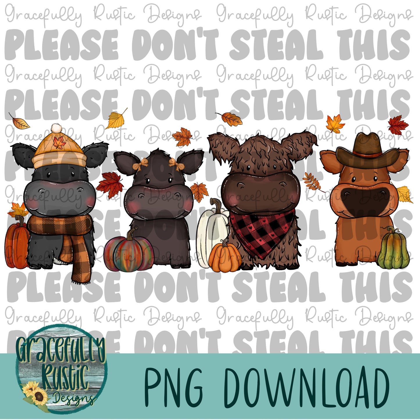 Cute Fall Cows | Semi Exclusive Design