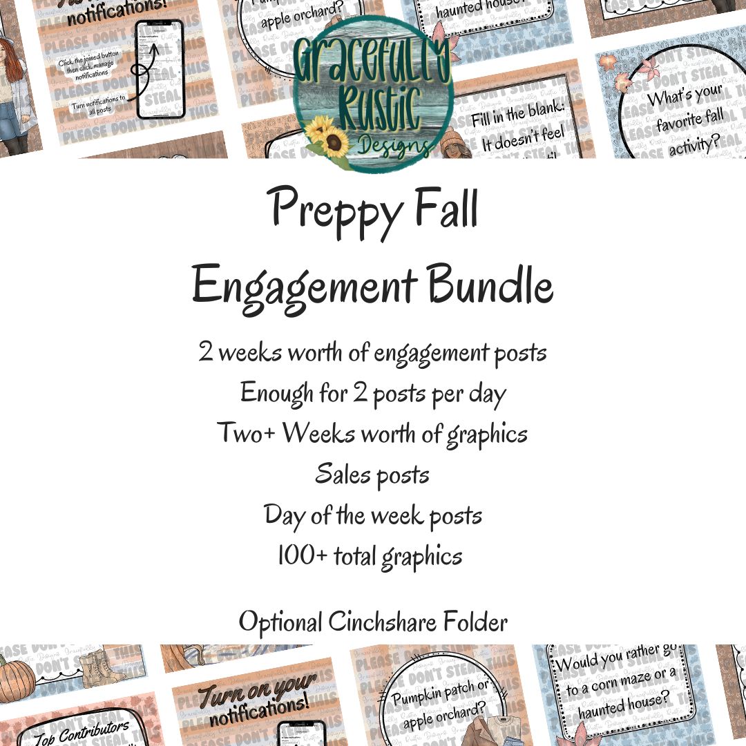 Preppy Fall | Engagement Bundle