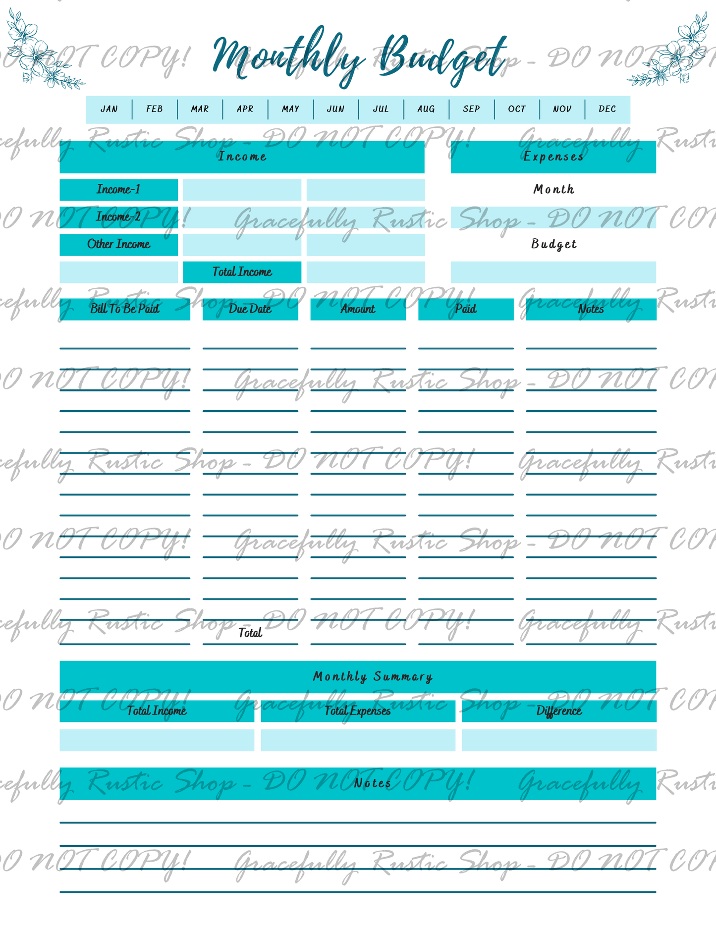 Digital Undated Digital Planner