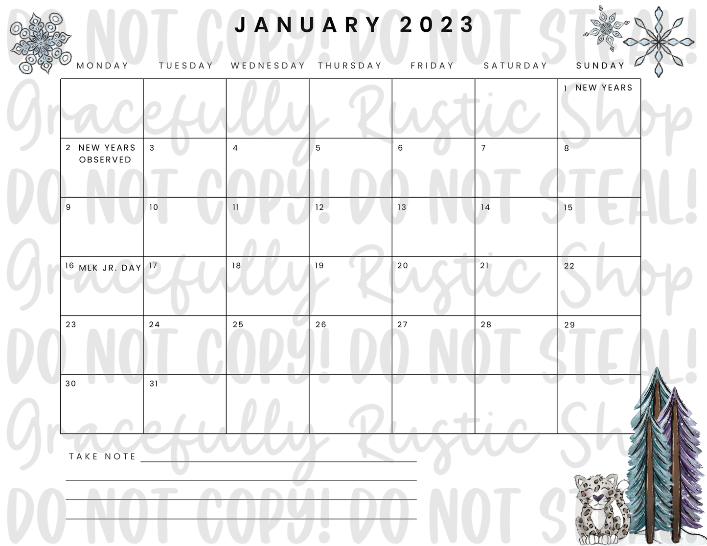 2023 Calendars Canva Template