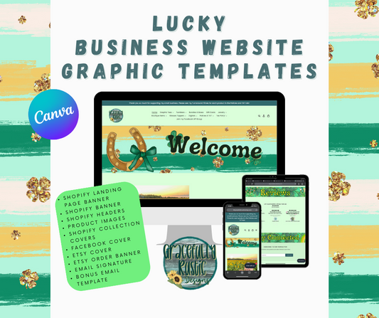 Get Lucky (St. Patricks) Business Website Graphics Template Bundle