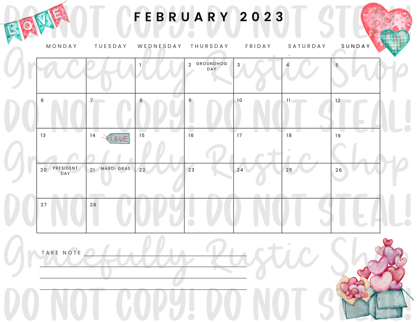 2023 Calendars Canva Template