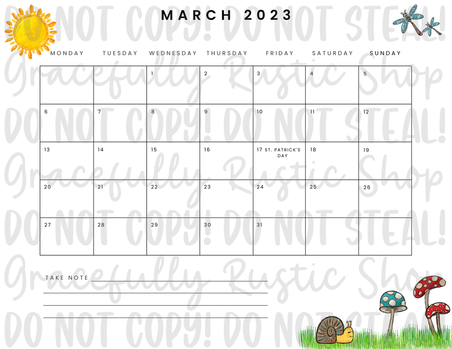 2023 Calendars Canva Template