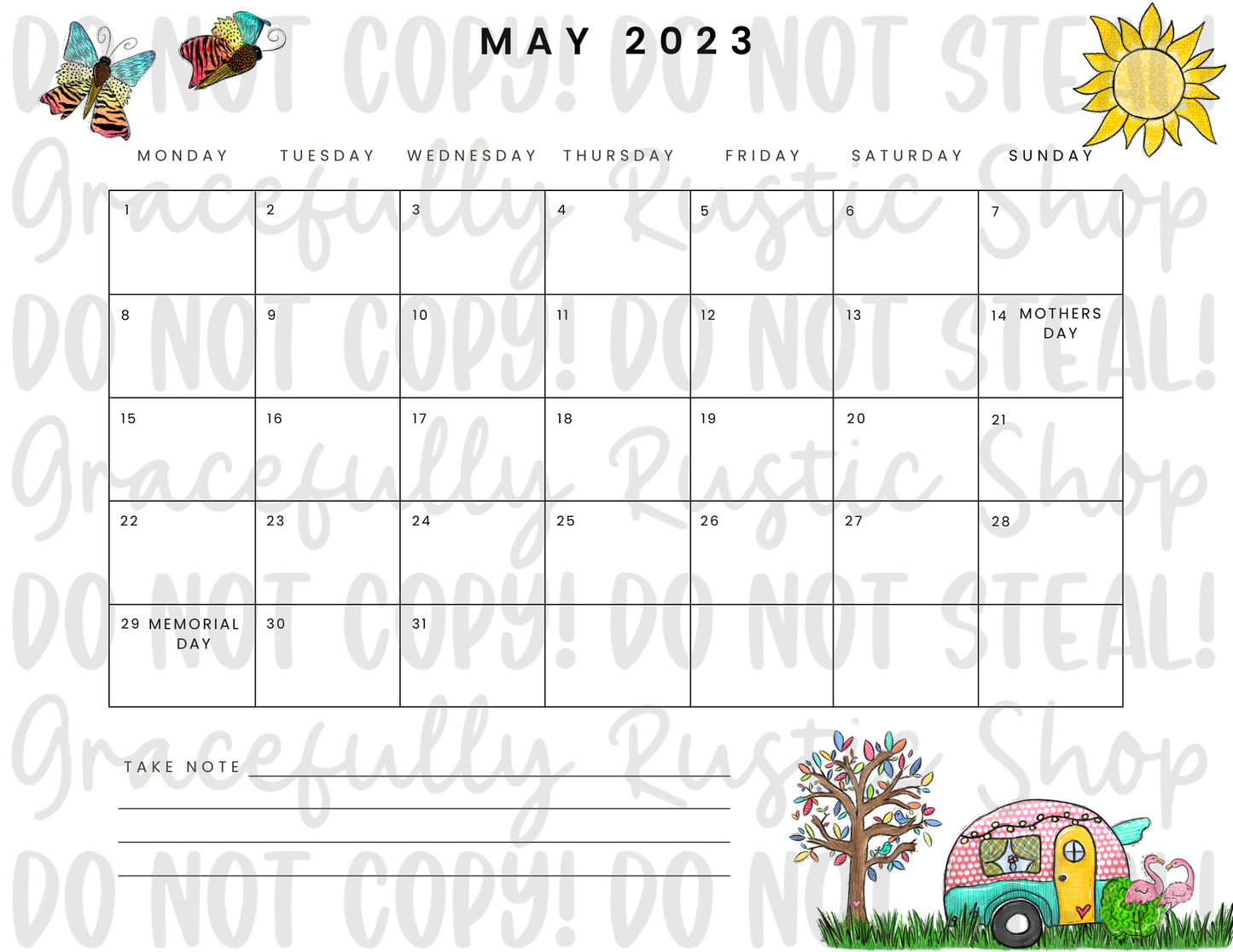 2023 Calendars Canva Template