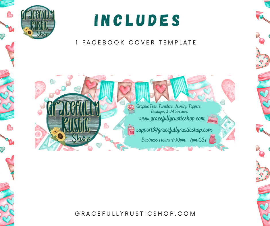 Vintage Valentines Business Website Graphics Template Bundle