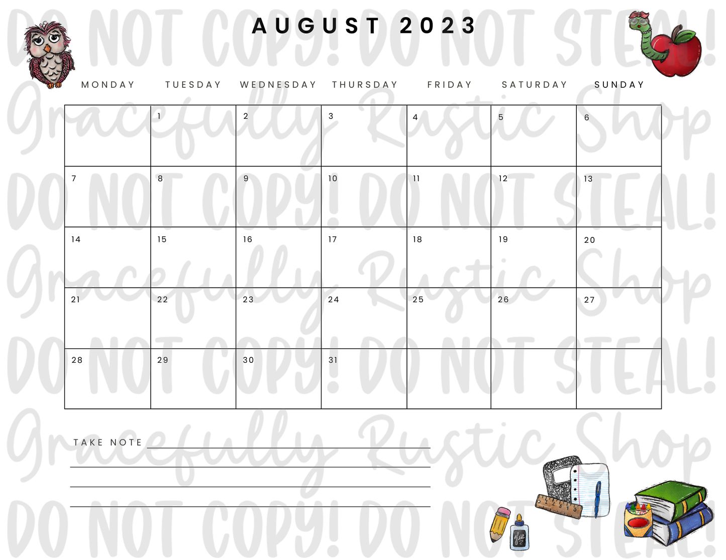 2023 Calendars Canva Template