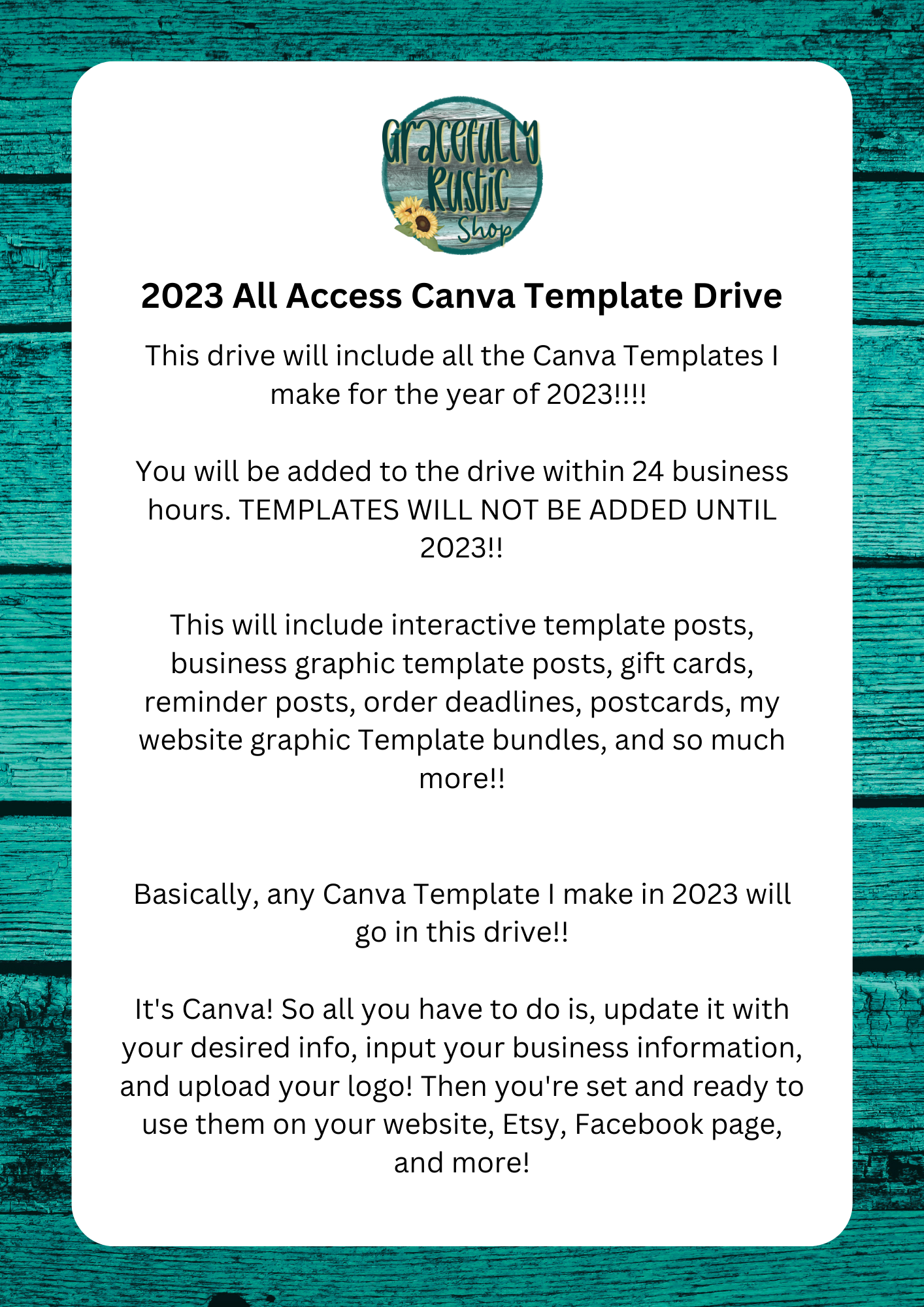 2023 All Access Canva Template Drive