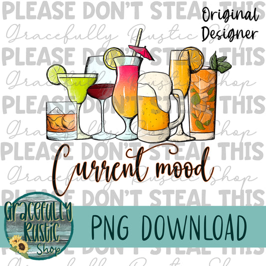 Current Mood Alcohol | Full Color | PNG