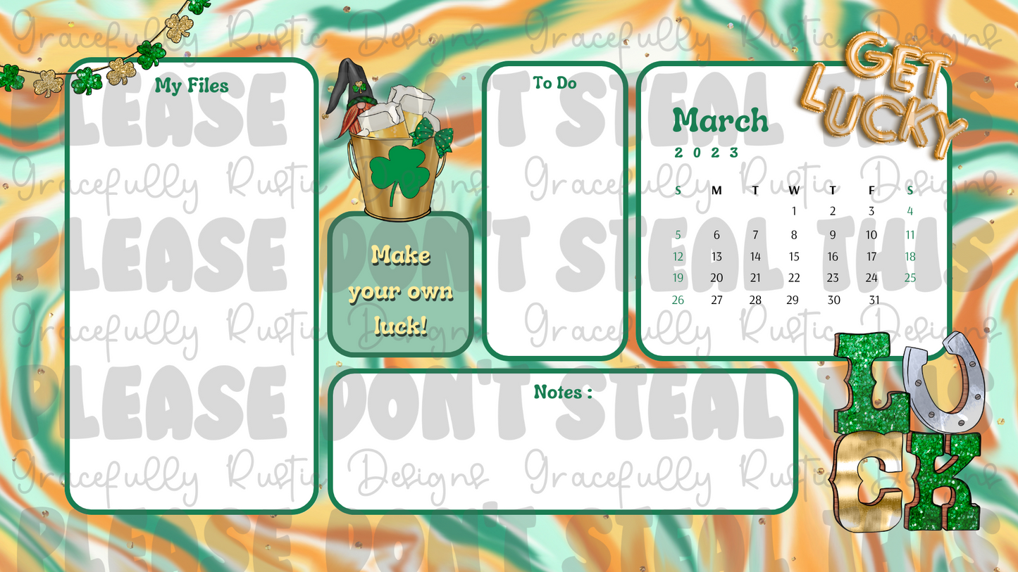 March 2023 | Get Lucky | Desktop Organizer