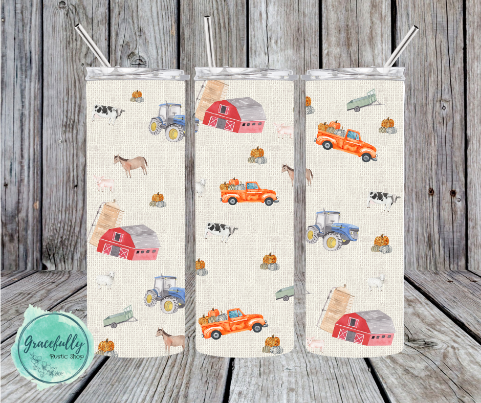 Fall Farm Tumbler Wrap