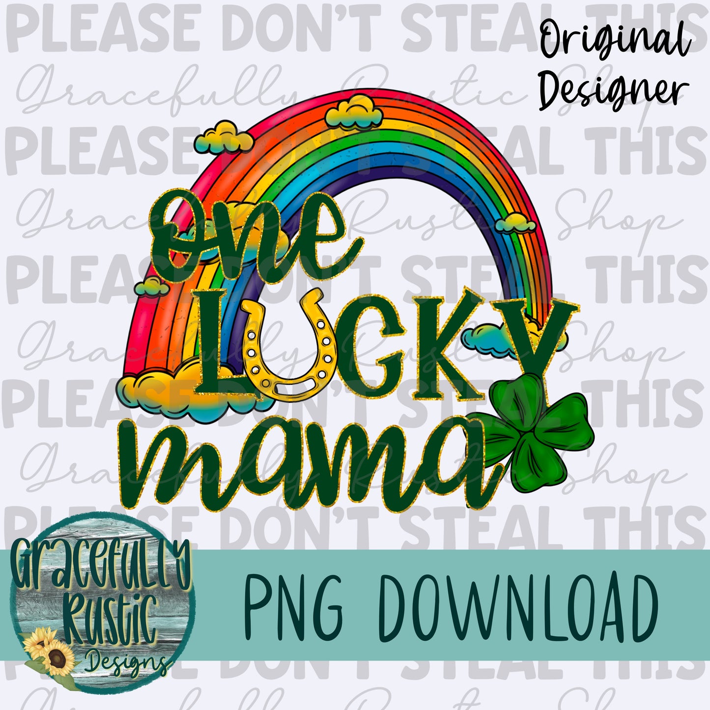 One Lucky Mama | Full Color | PNG