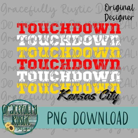 Touchdown Kansas City | KC Chiefs | Full Color | PNG