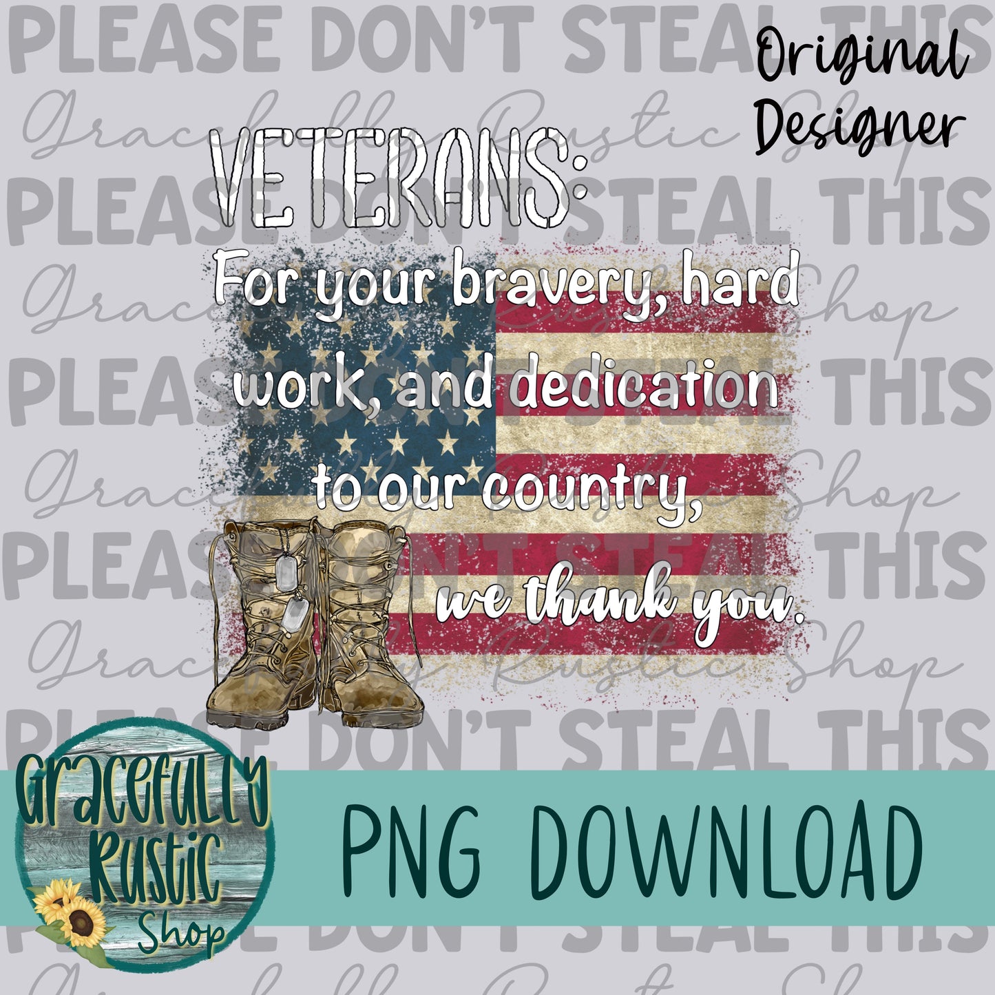 Veteran Thank You | Full Color | PNG