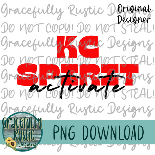 KC Spirit Activate Red | KC Chiefs | Full Color | PNG