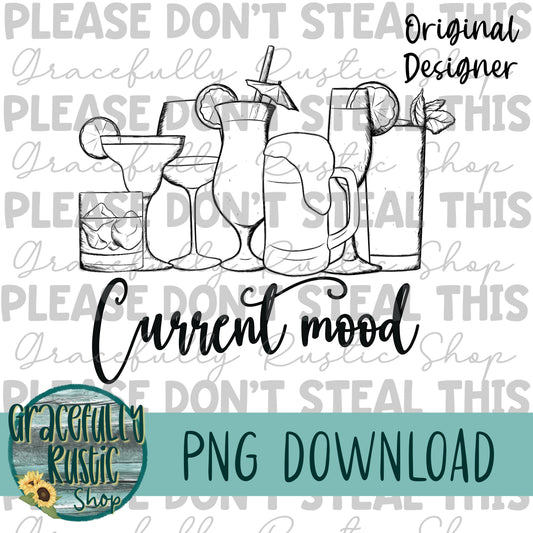 Current Mood Alcohol | Single Color | PNG