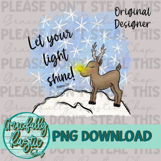 Let your light shine - reindeer