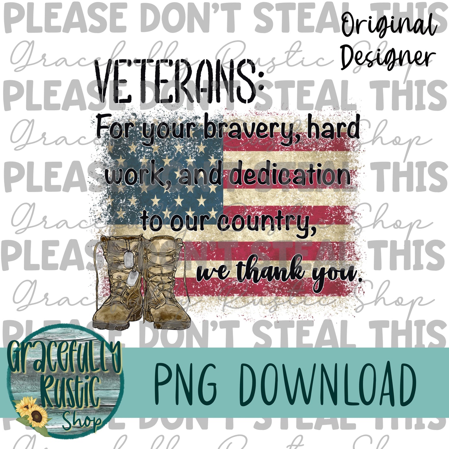 Veteran Thank You | Full Color | PNG