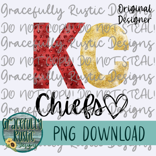 Red & Gold KC Chiefs | KC Chiefs | Full Color | PNG