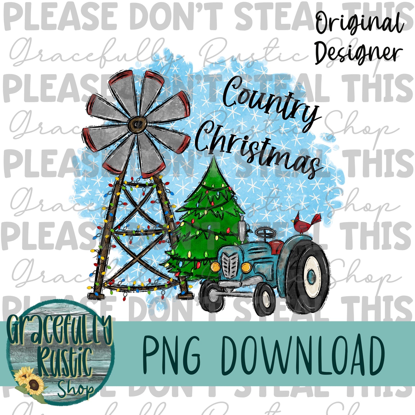 Country Christmas | Full Color | PNG