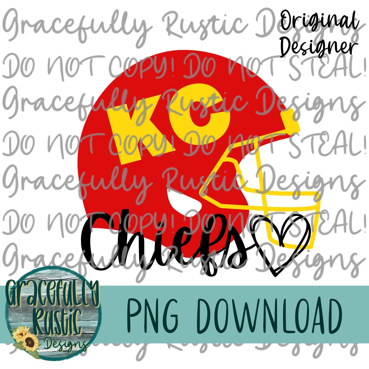 KC Chiefs Helmet | KC Chiefs | Full Color | PNG