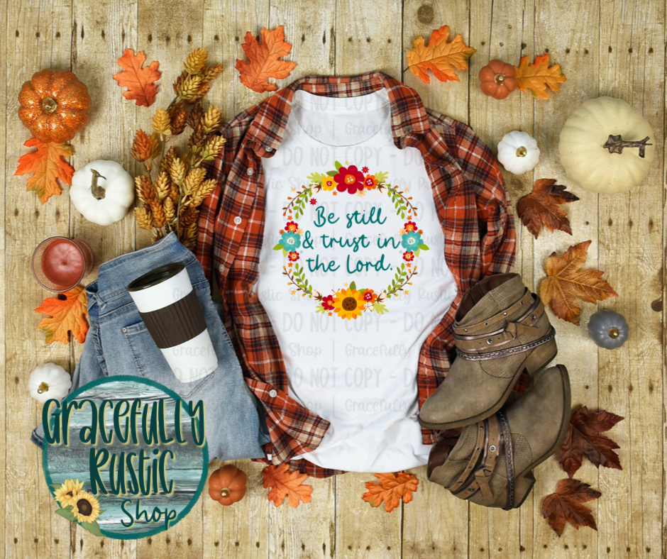 Be Still Fall Wreath | Full Color | PNG