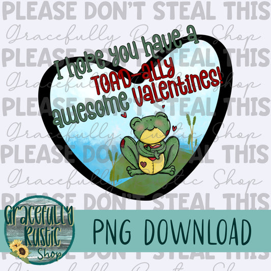 TOAD-ally Awesome Valentines | Full Color | PNG