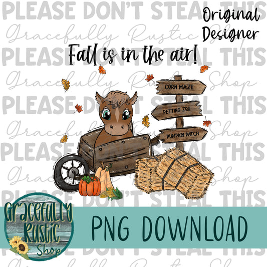 Fall is in the air | Cute Horse | Full Color | PNG