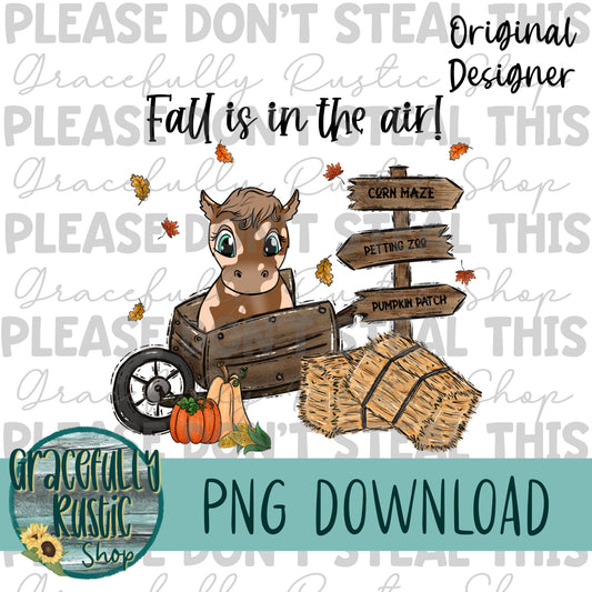 Fall is in the air | Cute Paint Horse | Full Color | PNG